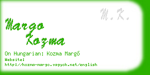 margo kozma business card